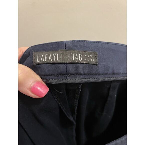 Lafayette 148 Women’s Classic Straight Leg Trousers in Navy Blue Size 4/s - Picture 4 of 5